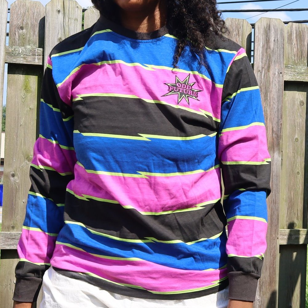 odd future long sleeve horizontal striped t shirt